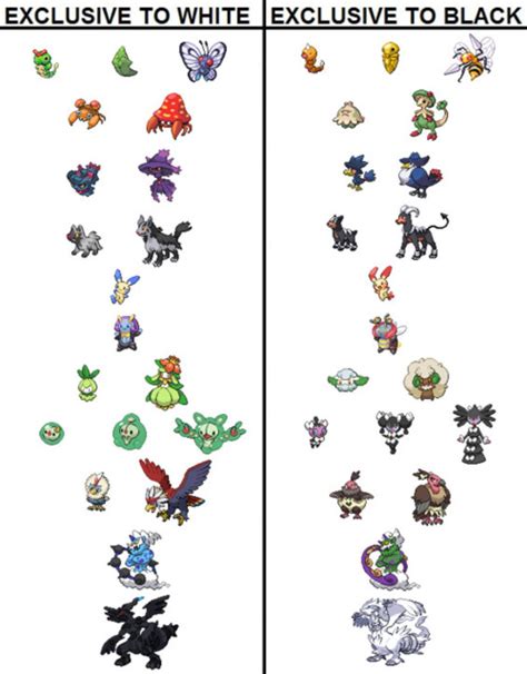 black vs white pokemon